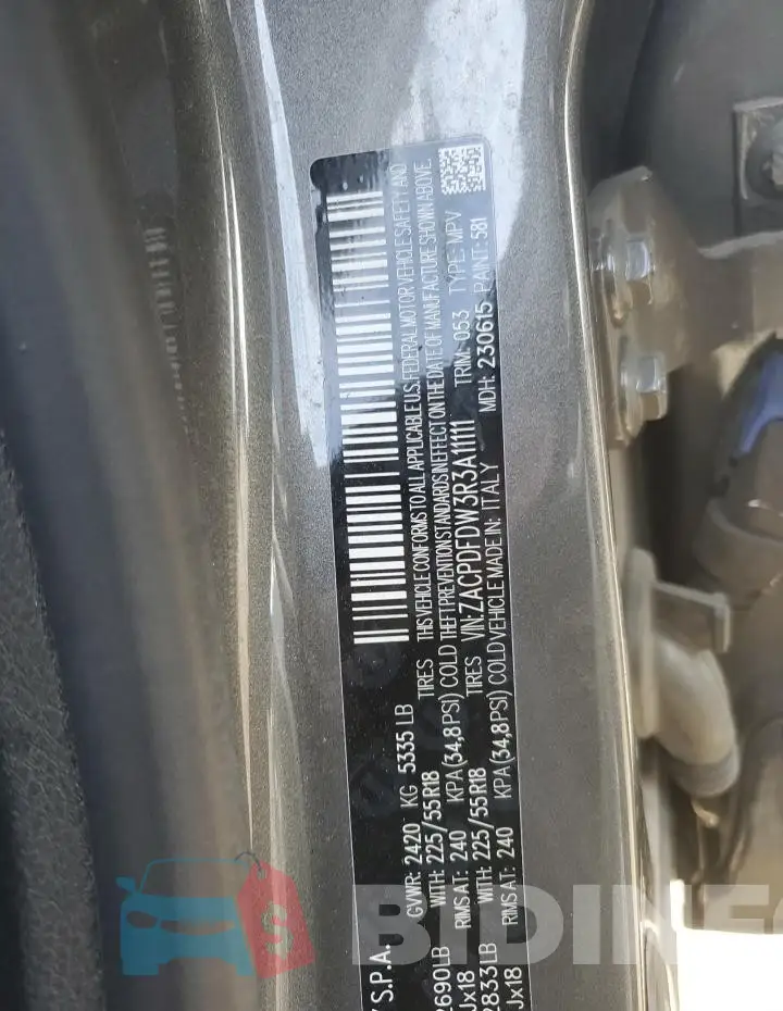 ZACPDFDW3R3A11111 Photo# 13