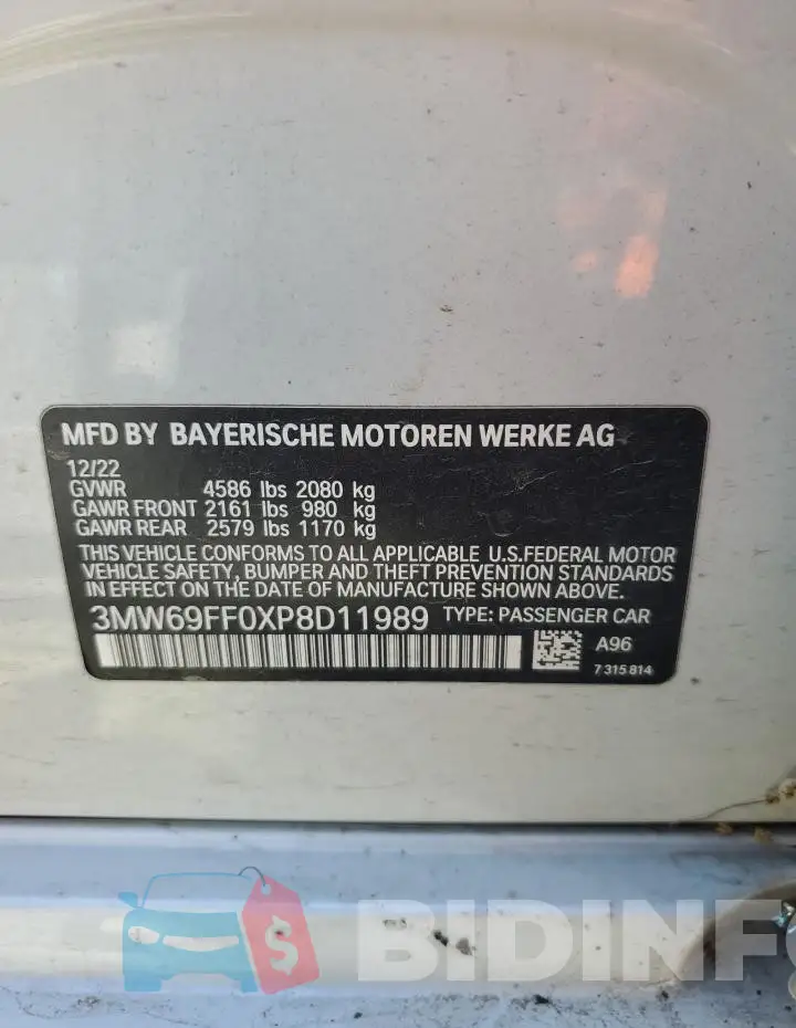 3MW69FF0XP8D11989 Photo# 12