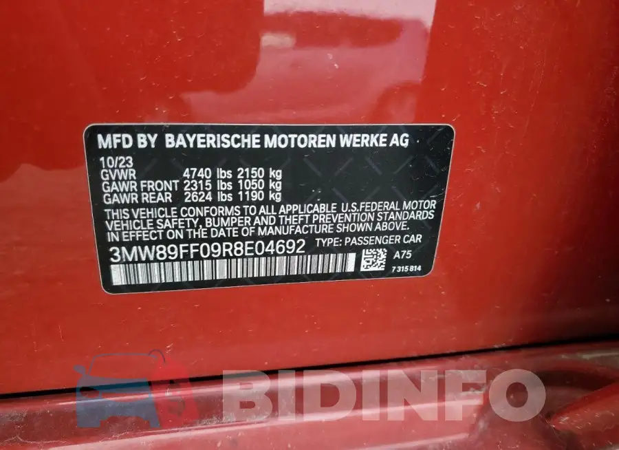3MW89FF09R8E04692 Photo# 12