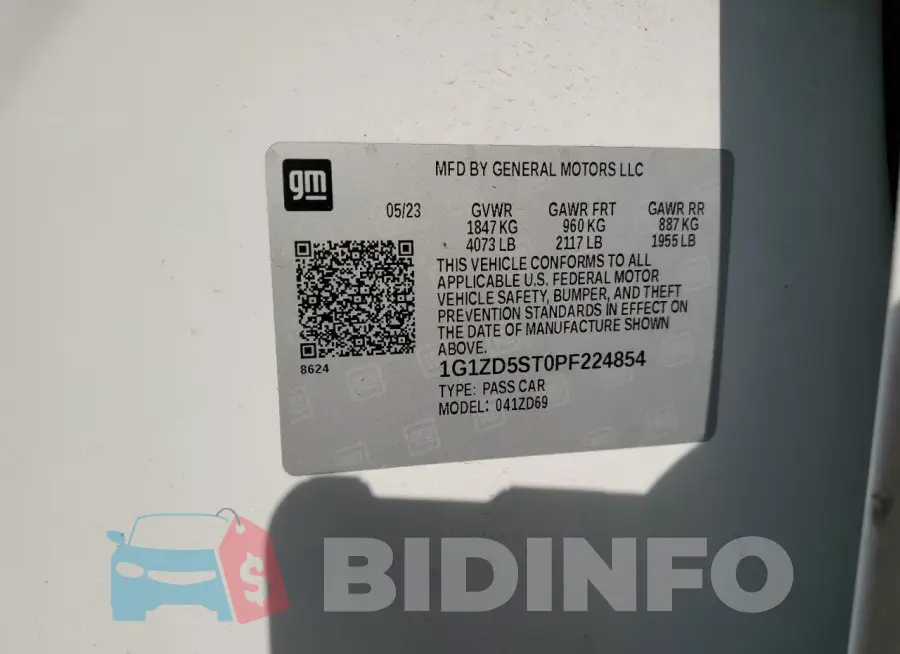 1G1ZD5ST0PF224854 Photo# 12