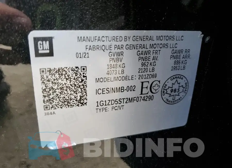 1G1ZD5ST2MF074290 Photo# 13