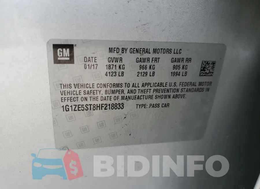 1G1ZE5ST8HF218833 Photo# 12
