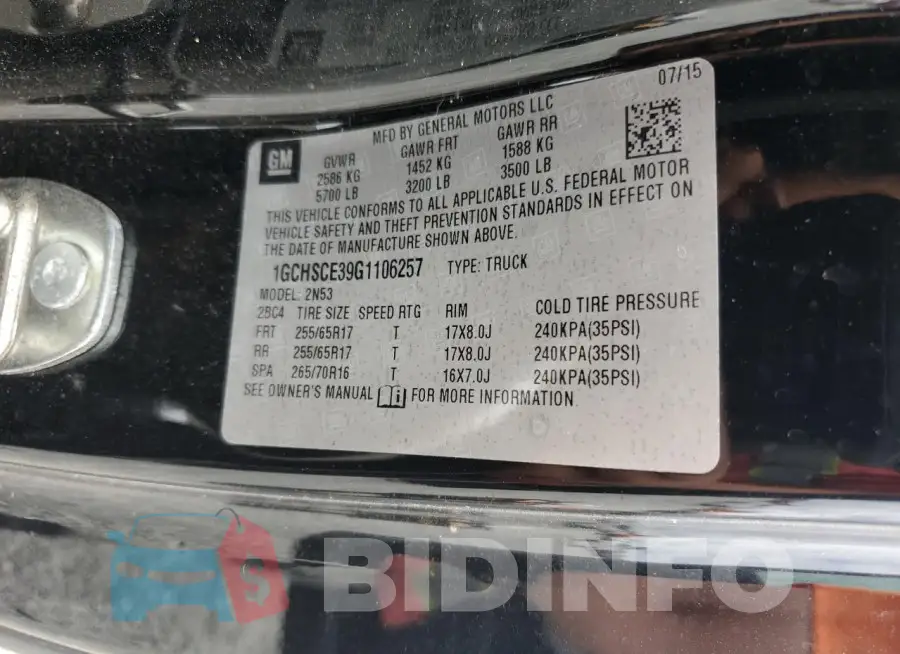 1GCHSCE39G1106257 Photo# 12