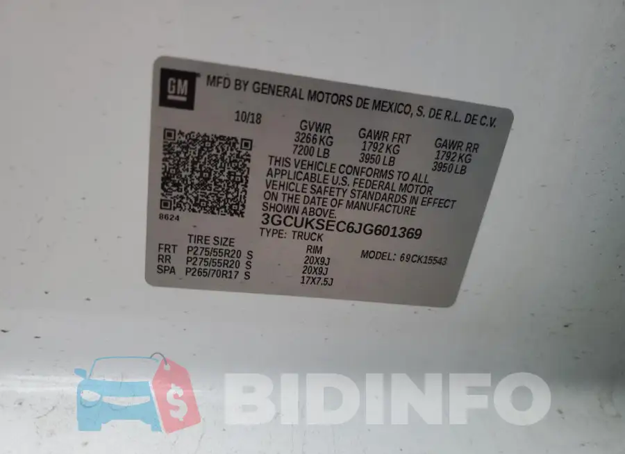 3GCUKSEC6JG601369 Photo# 13