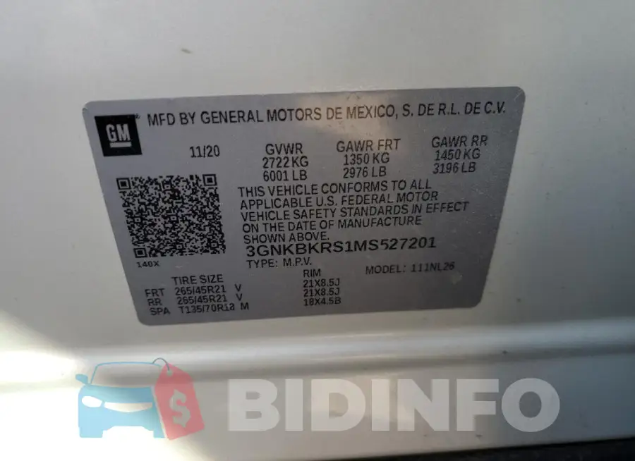 3GNKBKRS1MS527201 Photo# 13