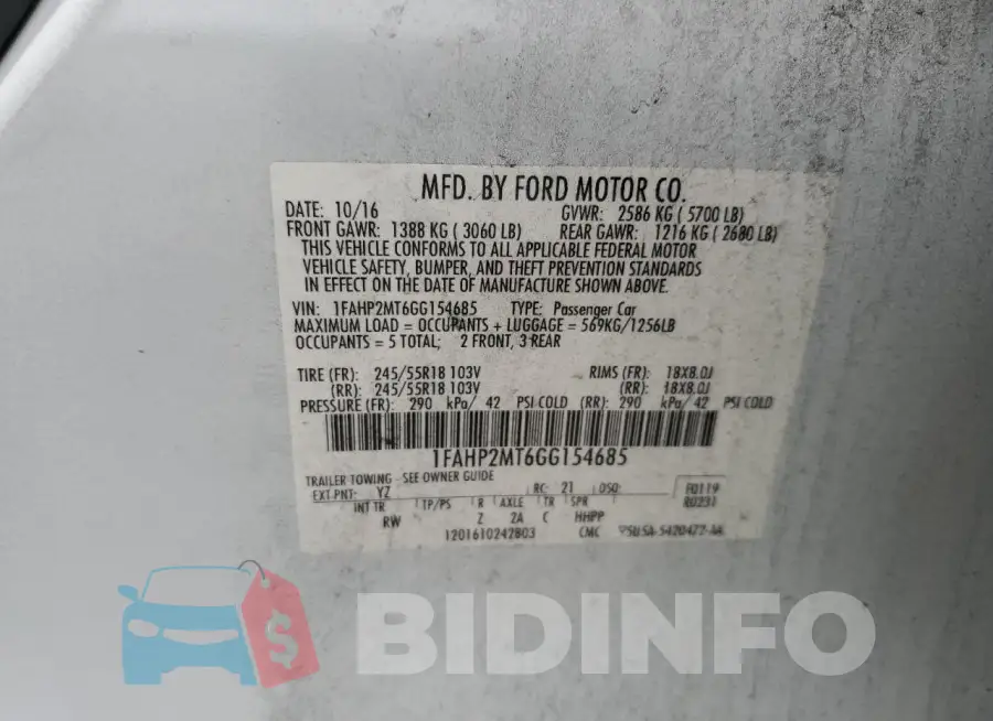 1FAHP2MT6GG154685 Photo# 12