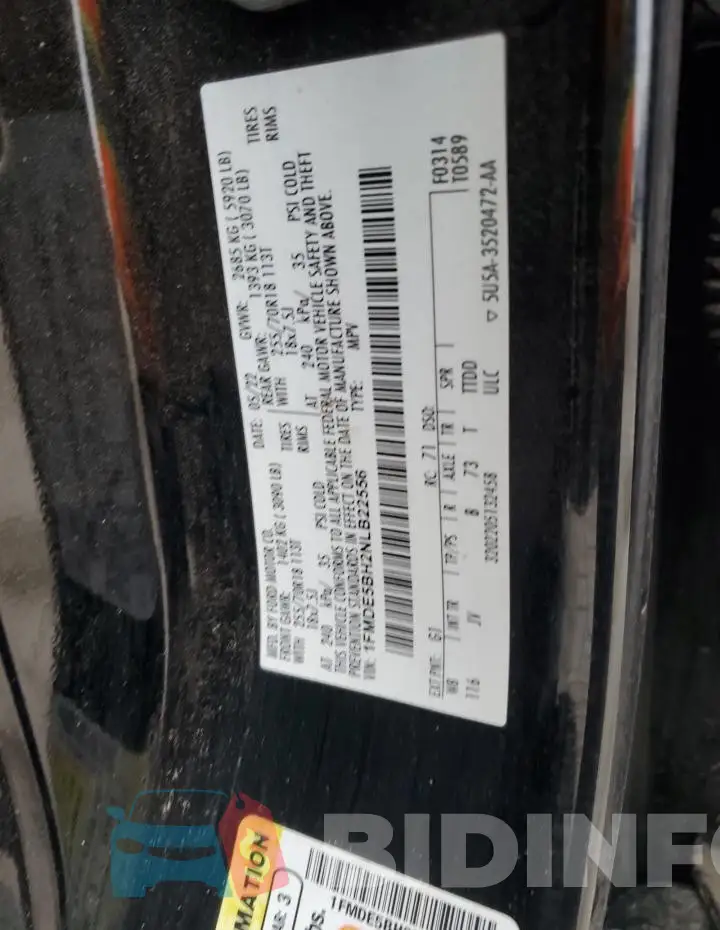 1FMDE5BH2NLB22556 Photo# 13