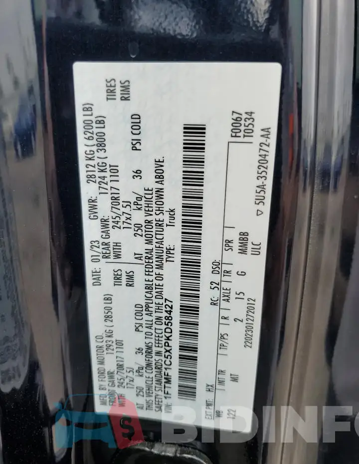1FTMF1C5XPKD58427 Photo# 12