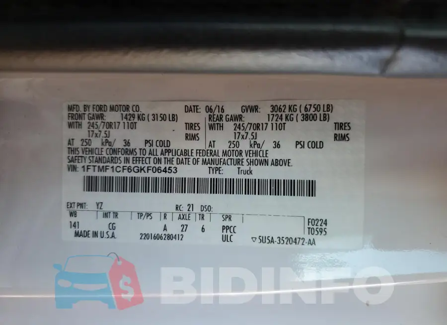 1FTMF1CF6GKF06453 Photo# 13