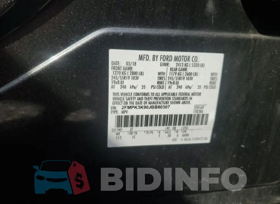 2FMPK3K90JBB80307 Photo# 13