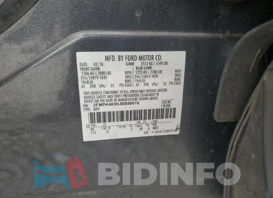 2FMPK4K90JBB80619 Photo# 13