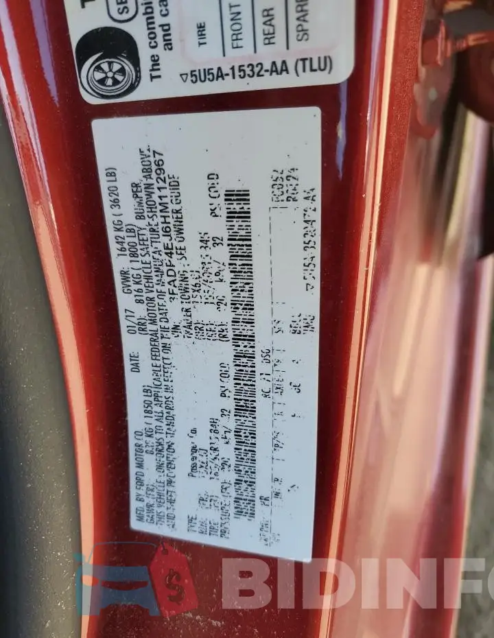 3FADP4EJ6HM112967 Photo# 12