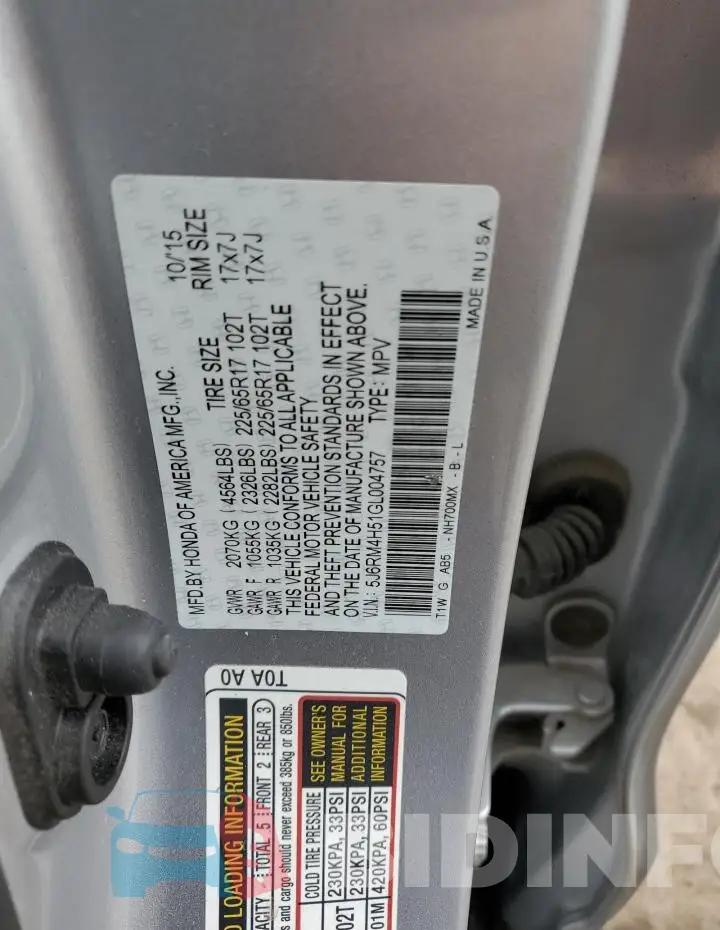 5J6RM4H51GL004757 Photo# 12