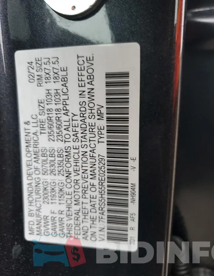 7FARS5H55RE025297 Photo# 12