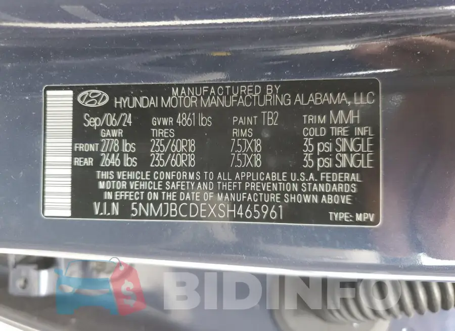 5NMJBCDEXSH465961 Photo# 14