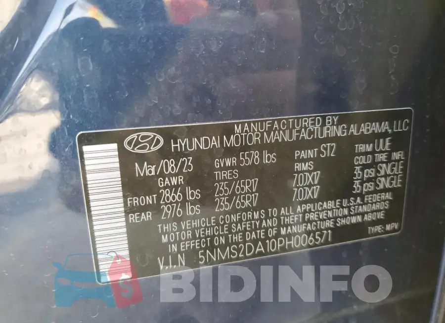 5NMS2DA10PH006571 Photo# 14