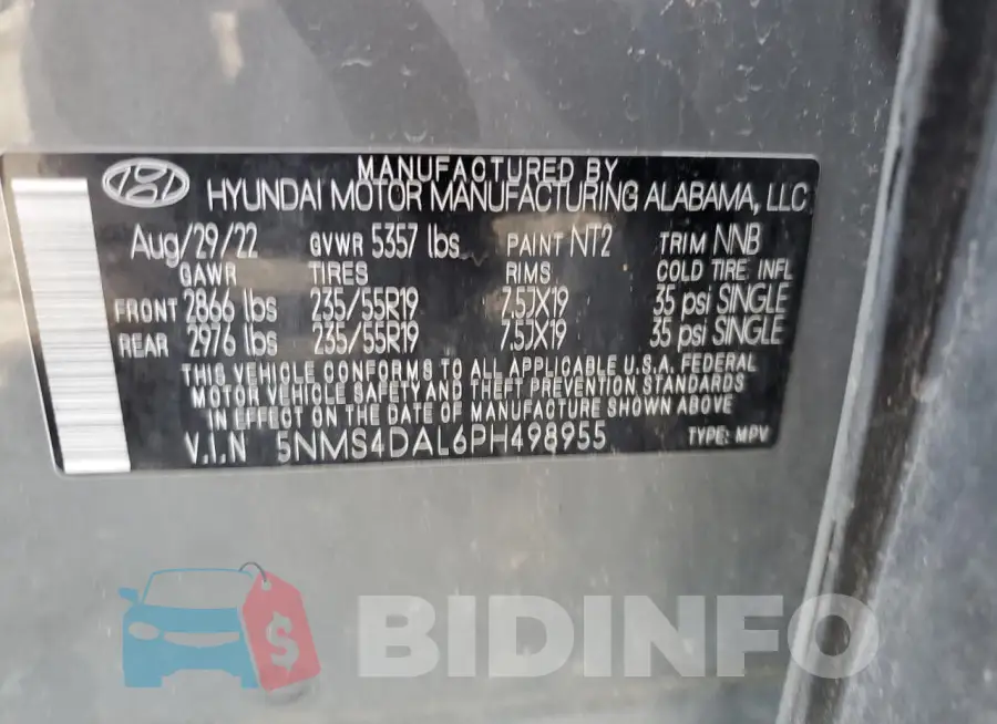 5NMS4DAL6PH498955 Photo# 13