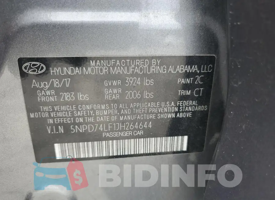 5NPD74LF1JH264644 Photo# 12