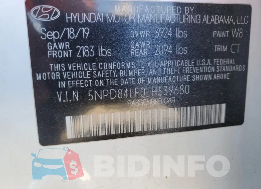 5NPD84LF0LH539680 Photo# 12