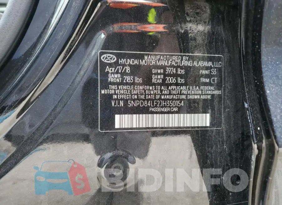 5NPD84LF2JH350154 Photo# 12