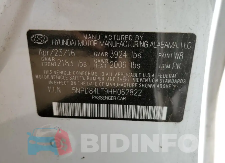 5NPD84LF9HH062822 Photo# 12