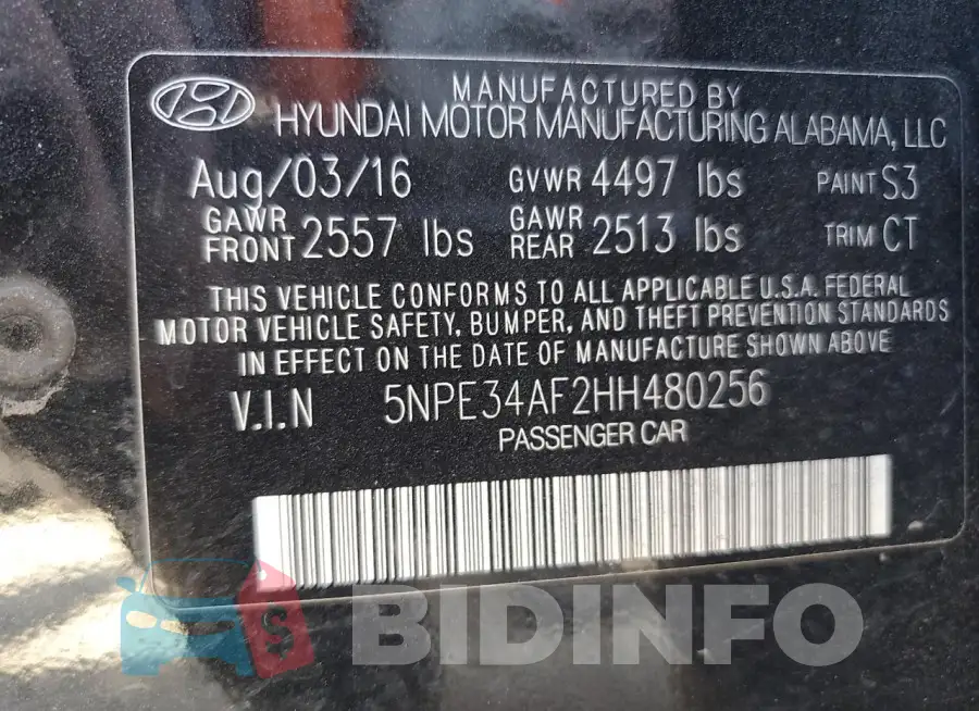 5NPE34AF2HH480256 Photo# 13