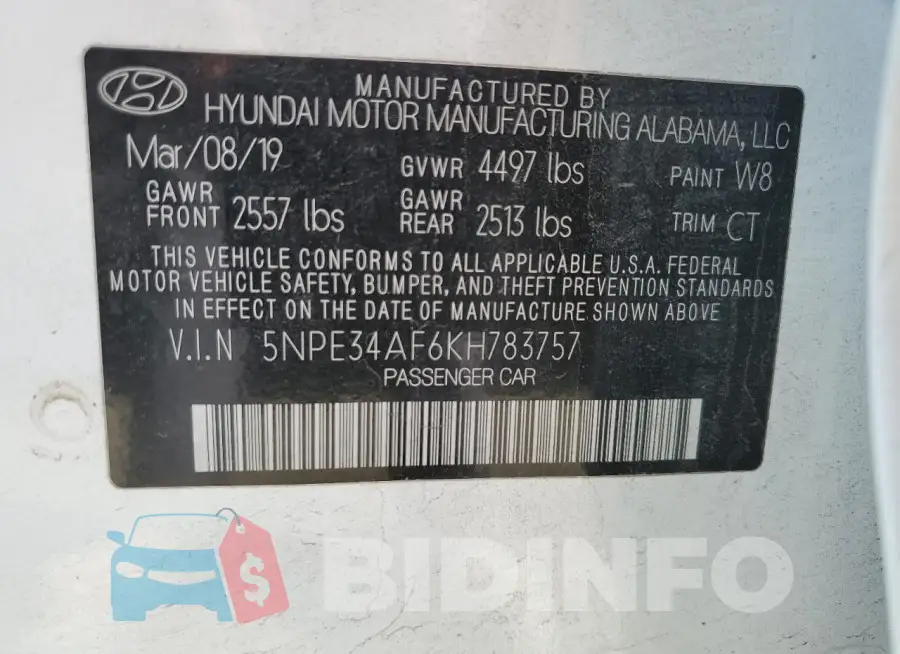 5NPE34AF6KH783757 Photo# 12