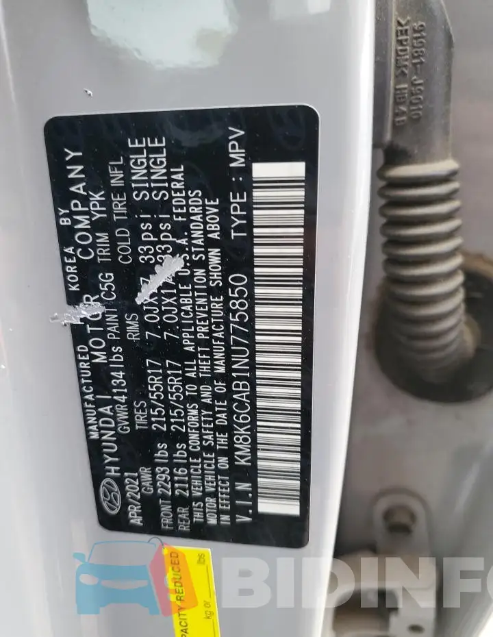 KM8K6CAB1NU775850 Photo# 13
