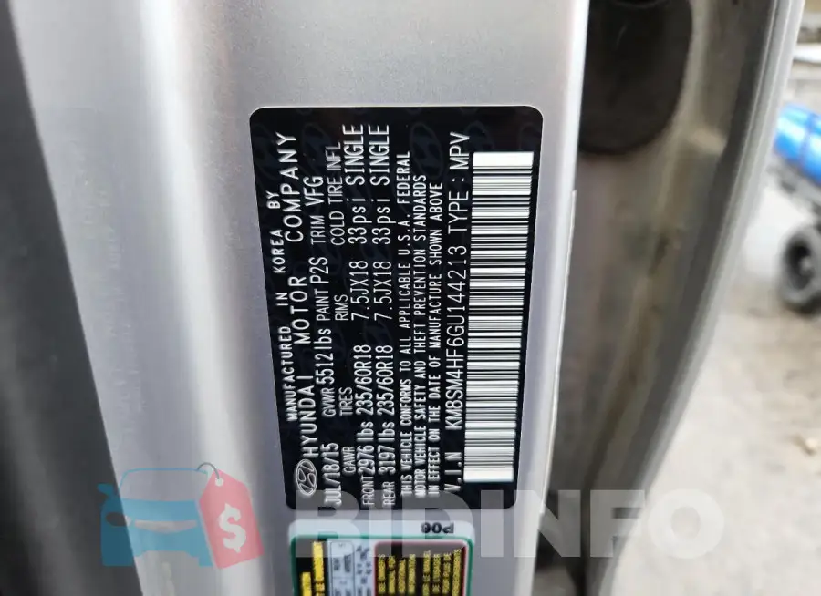 KM8SM4HF6GU144213 Photo# 12