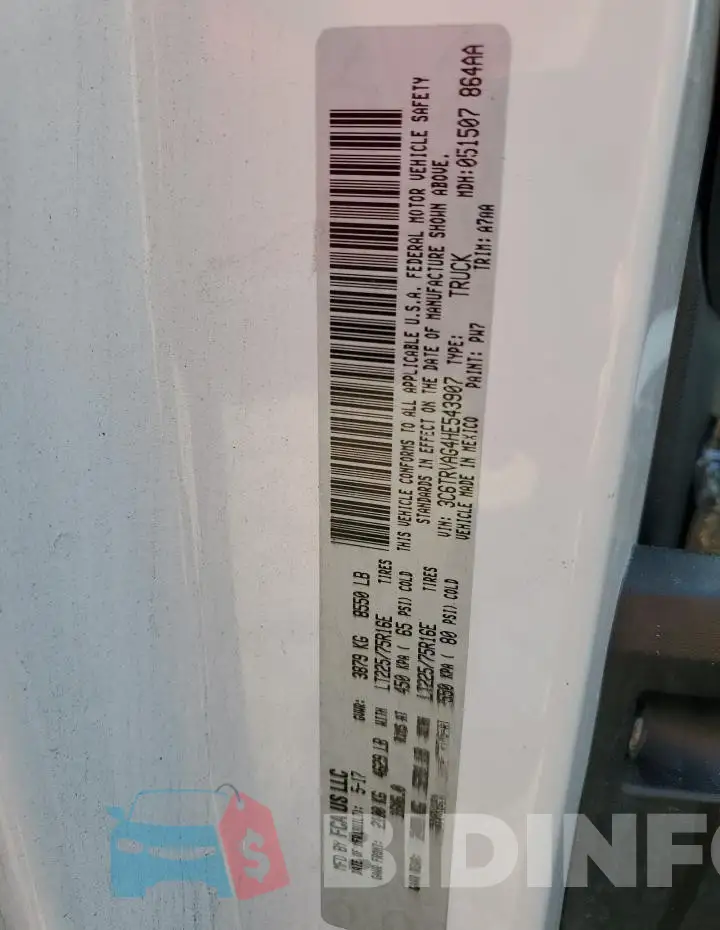 3C6TRVAG4HE543907 Photo# 14