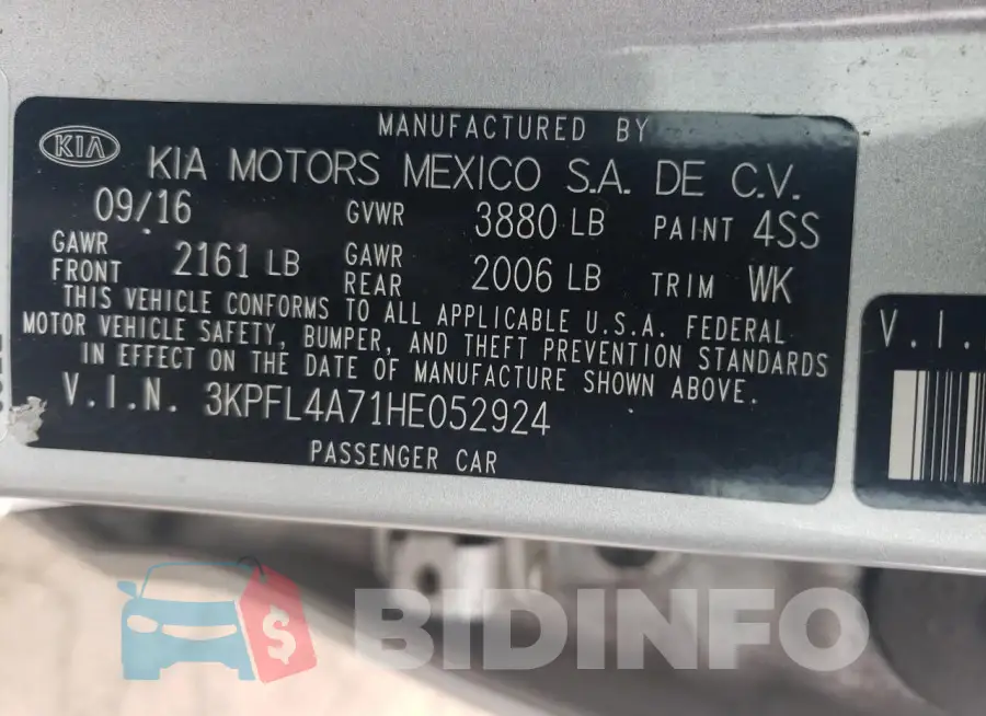 3KPFL4A71HE052924 Photo# 13