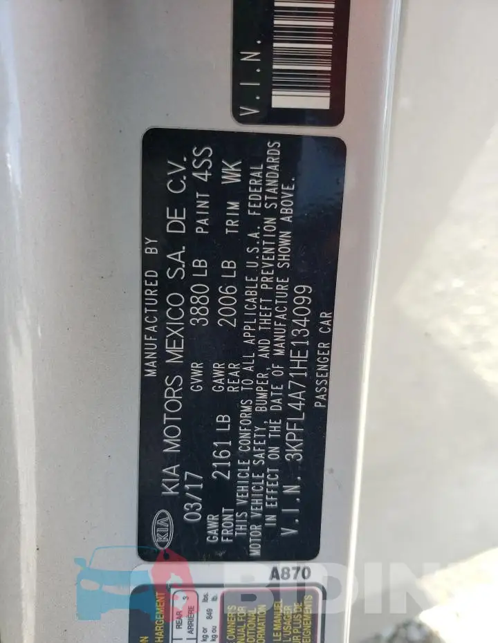 3KPFL4A71HE134099 Photo# 13