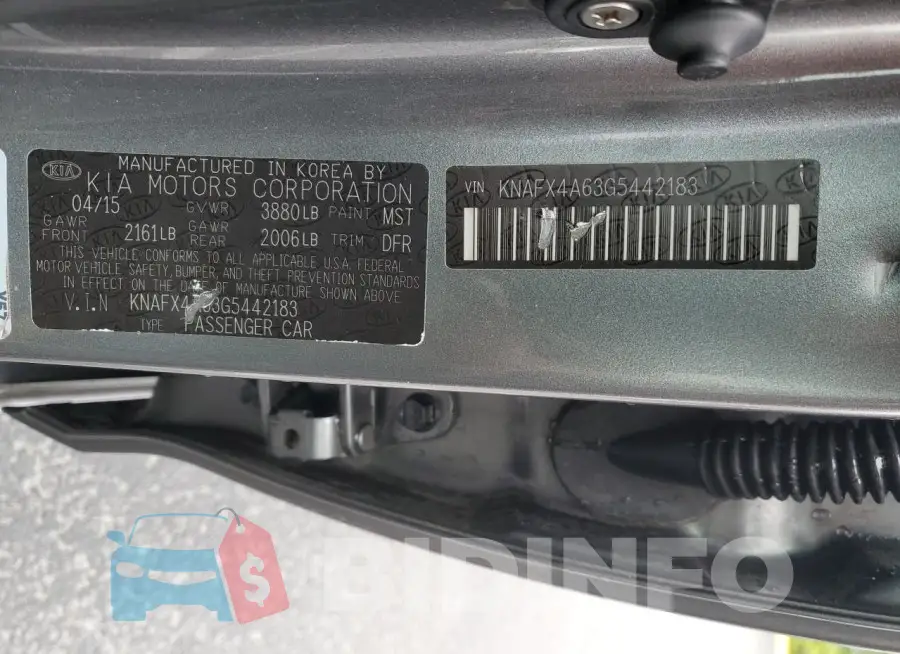 KNAFX4A63G5442183 Photo# 12
