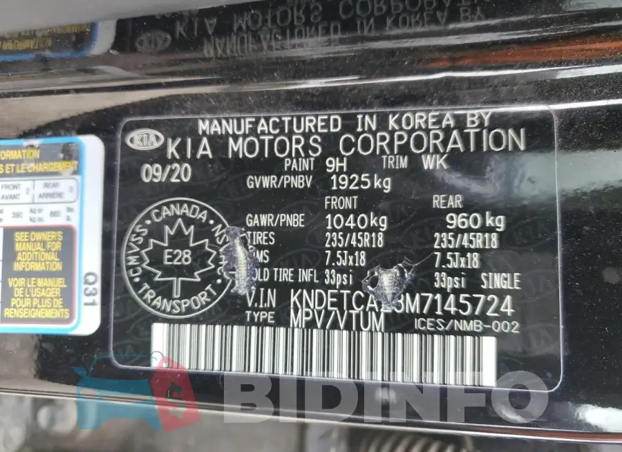 KNDETCA23M7145724 Photo# 14
