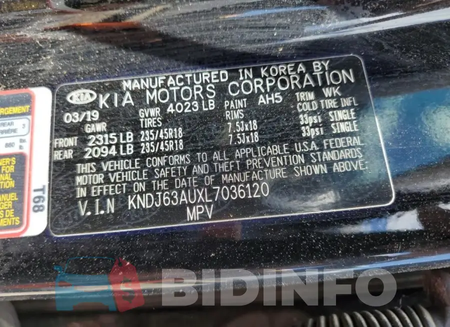 KNDJ63AUXL7036120 Photo# 13