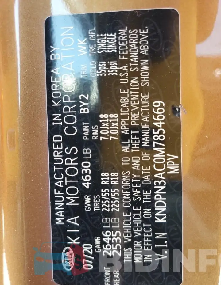 KNDPN3AC0M7854669 Photo# 13