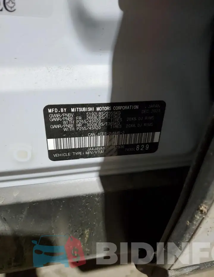 JA4J4VA87RZ612936 Photo# 13