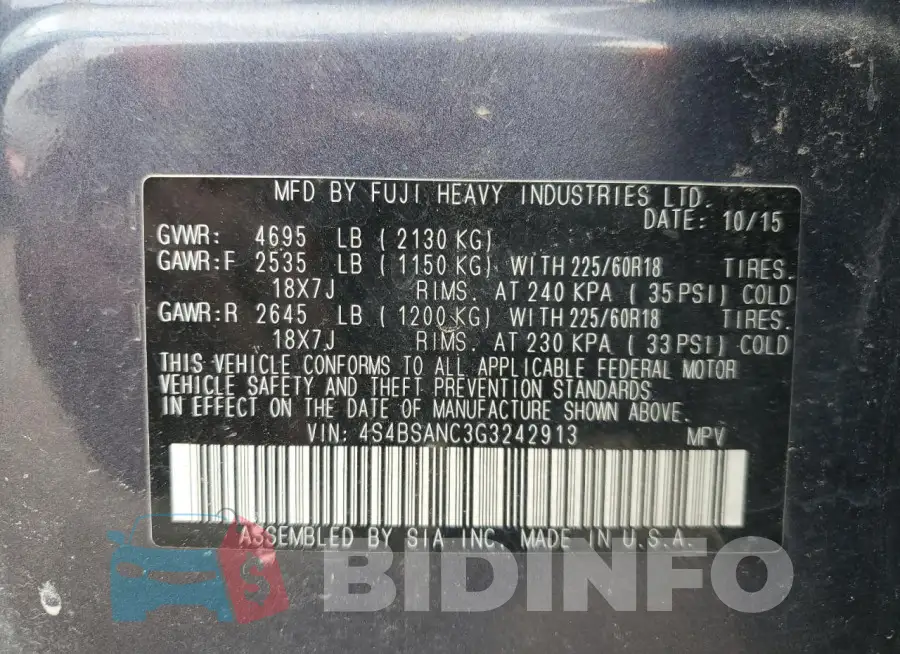 4S4BSANC3G3242913 Photo# 13