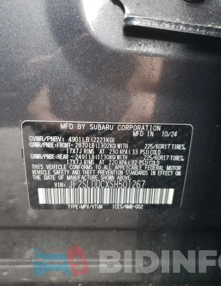 JF2SLDDCXSH501267 Photo# 13