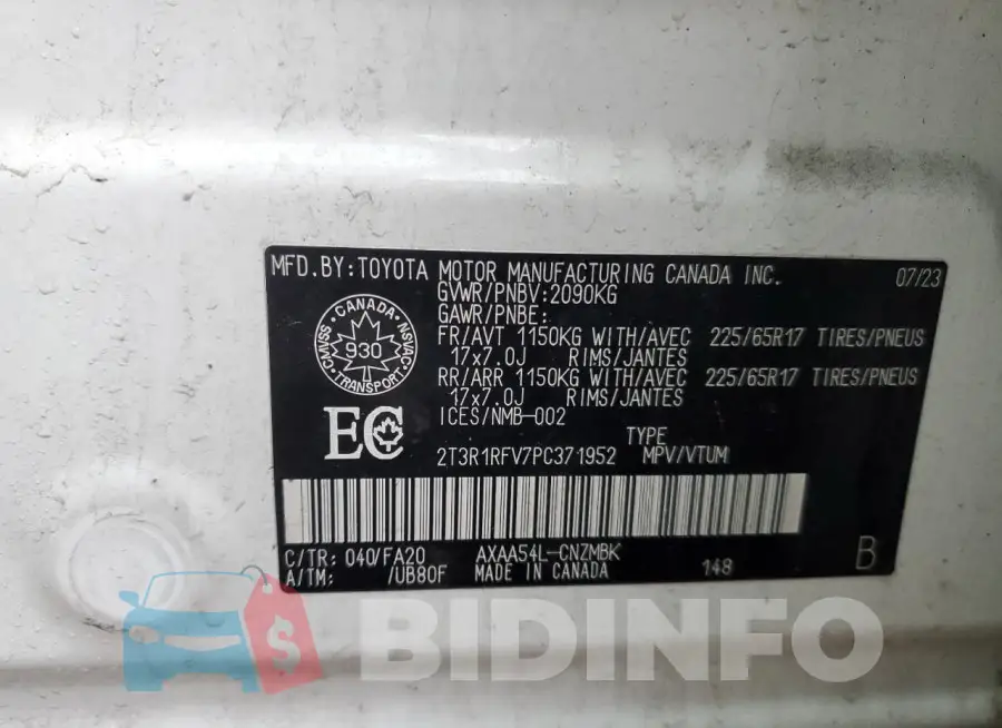 2T3R1RFV7PC371952 Photo# 13