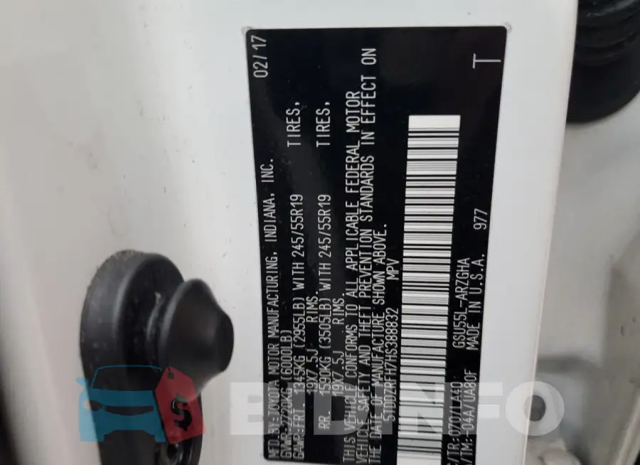 5TDDZRFH7HS388832 Photo# 13