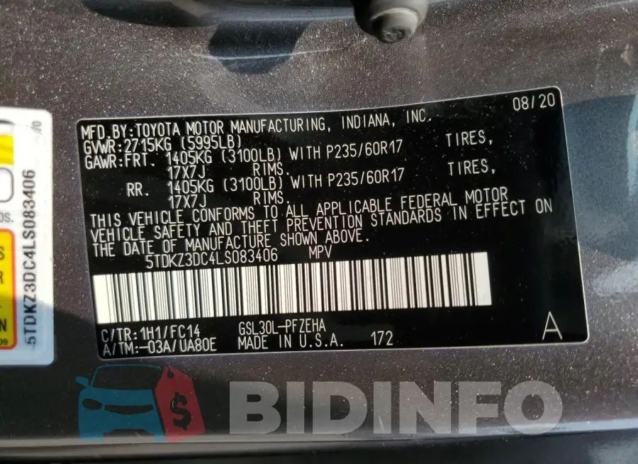 5TDKZ3DC4LS083406 Photo# 13