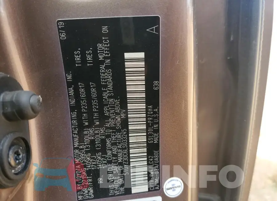 5TDYZ3DC6LS033245 Photo# 14