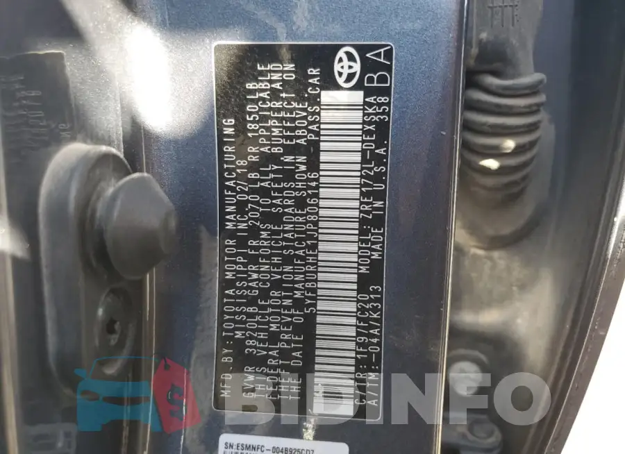 5YFBURHE1JP806146 Photo# 12