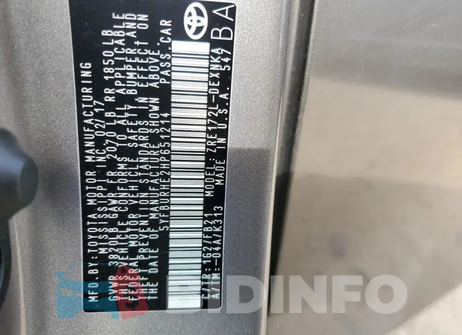 5YFBURHE2HP651214 Photo# 12