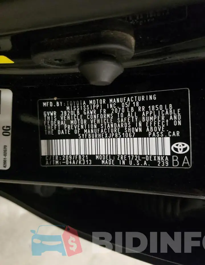 5YFBURHEXJP851067 Photo# 12