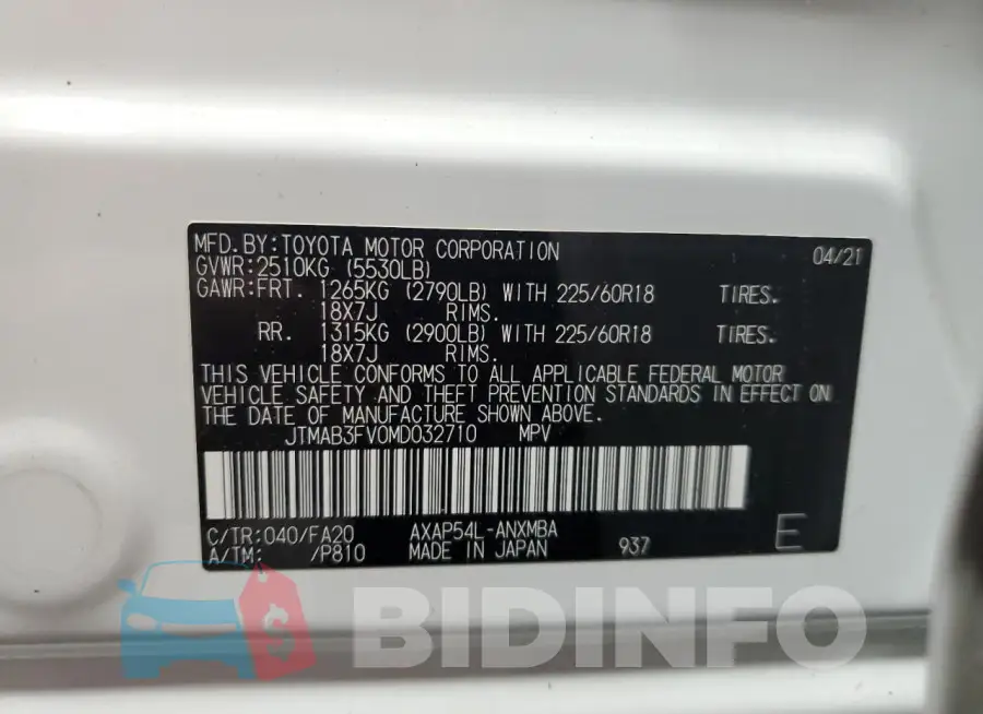 JTMAB3FV0MD032710 Photo# 13