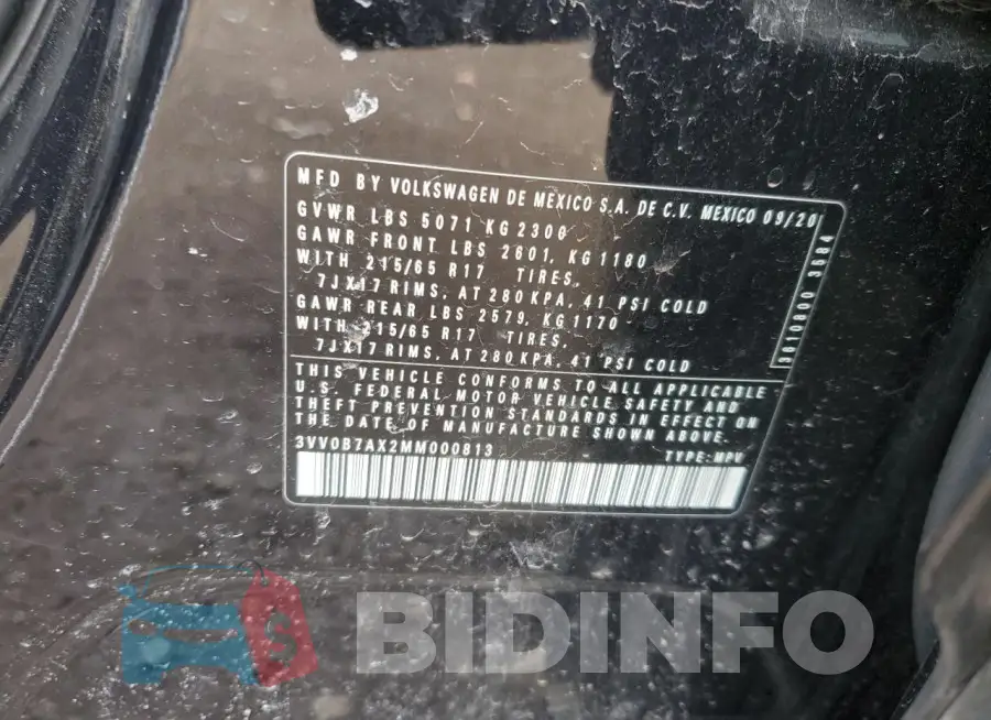 3VV0B7AX2MM000813 Photo# 12