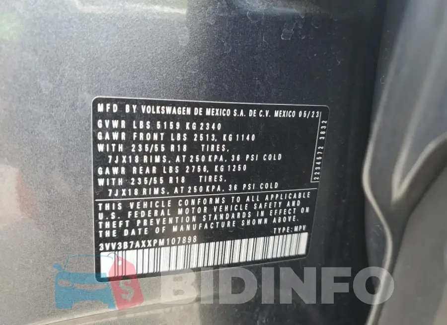 3VV3B7AXXPM107898 Photo# 13