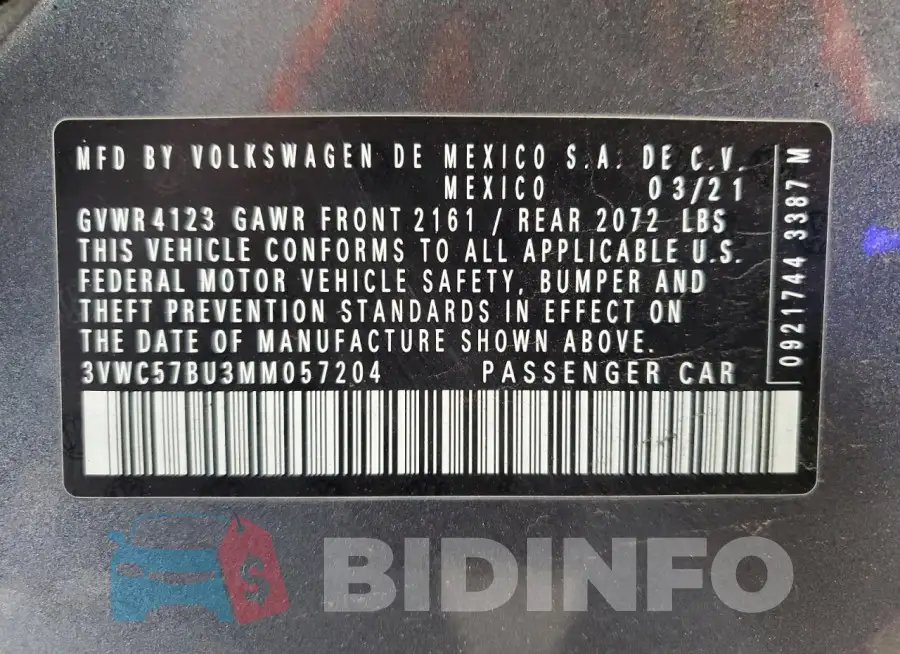 3VWC57BU3MM057204 Photo# 12